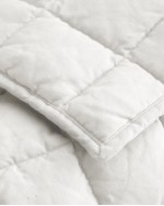 European Linen Toddler Quilt - White