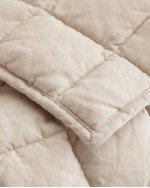 European Linen Toddler Quilt - Sand