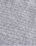 Cable Knit Cashmere Throw - Heather Grey