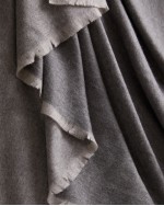 Cashmere Reversible Two Tone Throw - Light Grey/Charcoal