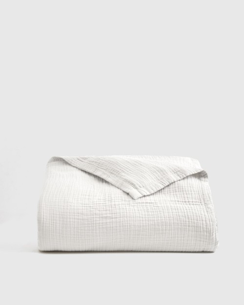 Organic Airy Gauze Blanket - White