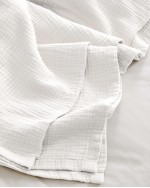 Organic Airy Gauze Blanket - White