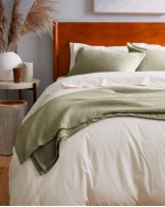 Organic Airy Gauze Blanket - Olive