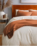 Organic Airy Gauze Blanket - Terracotta