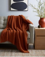 Cotton Fisherman Throw - Terracotta