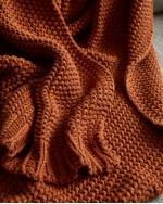 Cotton Fisherman Throw - Terracotta