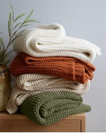 Cotton Fisherman Throw - Terracotta