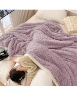 1pc Solid Color Edging Lovely Plush Blanket Soft And Cozy Skin Friendly Fleece Throw Multi Functional Blanket In Different Sizes For Travel Home Office Couch Bed Sofa Chair Double Sided Cover Suitable For All Seasons Ideal For Bedroom And Living Room Deco