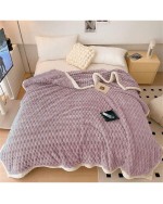 1pc Solid Color Edging Lovely Plush Blanket Soft And Cozy Skin Friendly Fleece Throw Multi Functional Blanket In Different Sizes For Travel Home Office Couch Bed Sofa Chair Double Sided Cover Suitable For All Seasons Ideal For Bedroom And Living Room Deco