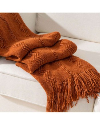 Christmas Throw Blanket For Bed Boho Decorative Throw Blanket For Couch Sofa Sage Green Knitted Blankets Throws Fall Decor 50 X60  - Caramel