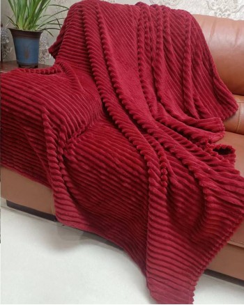 Solid Color Throw Blanket - Burgundy