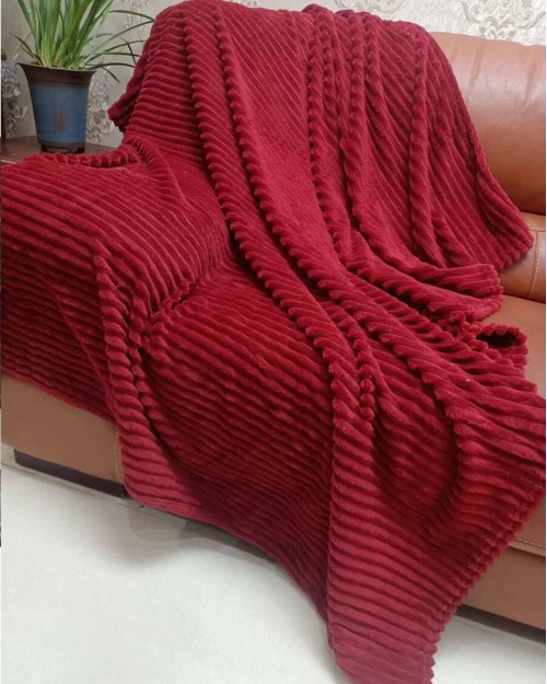 Solid Color Throw Blanket - Burgundy