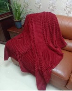 Solid Color Throw Blanket - Burgundy