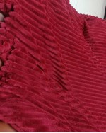 Solid Color Throw Blanket - Burgundy