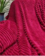 Solid Color Throw Blanket - Burgundy