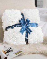 Fluffy Artificial Fur Blanket Fluffy Blanket Fuzzy Cozy Soft And Thick Sherpa Cozy Warm Decorative Gift Throw Blankets For Couch Sofa Bed 640  Sofa Blanket Bedroom Blankets - White