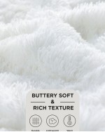 Fluffy Artificial Fur Blanket Fluffy Blanket Fuzzy Cozy Soft And Thick Sherpa Cozy Warm Decorative Gift Throw Blankets For Couch Sofa Bed 640  Sofa Blanket Bedroom Blankets - White