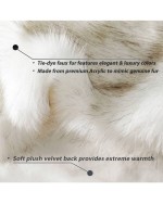 Luxury White Fur Throw Blanket With Black Tip Warm Thick Faux Fur Blanket For Couch Bed Fuzzy Fluffy Cozy Sofa Blanket